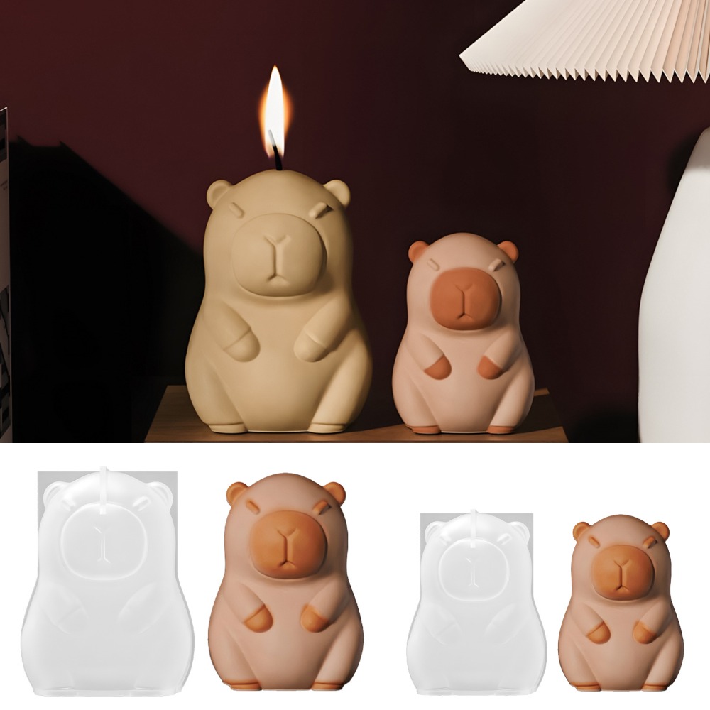 Candle Making Tutorial - Standing Capybara Scent Candle Silicone Mold