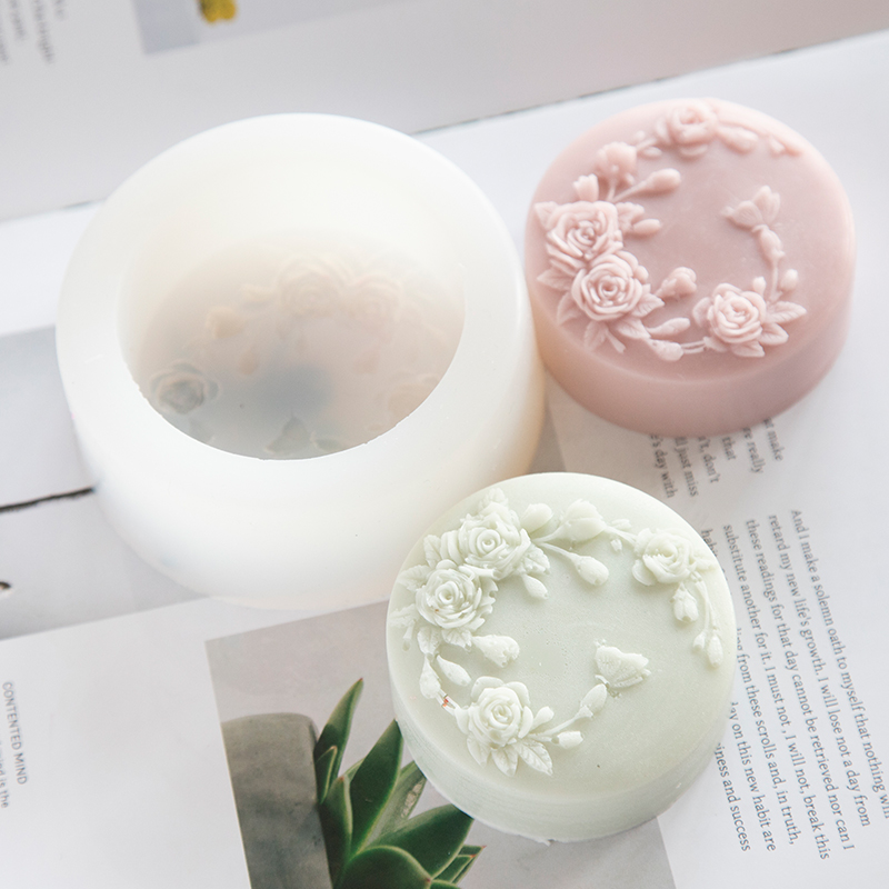 Candle Making Tutorial - Round Shape Rose Flower Handmade Soap