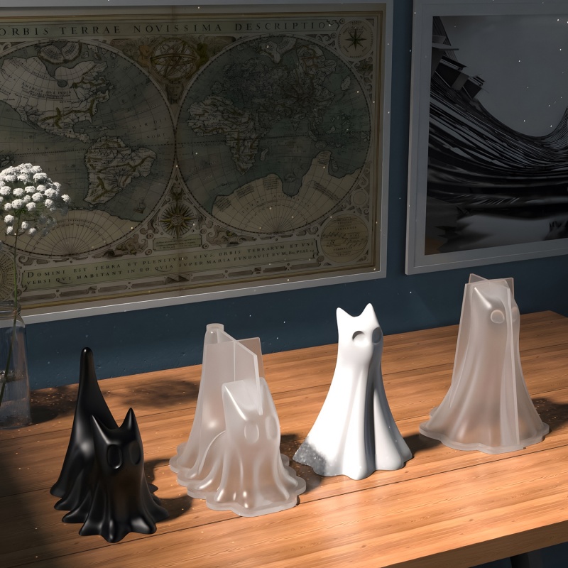 Ghost Cat Halloween Desktop Or - огляд і ціна Candle Making Tutorial