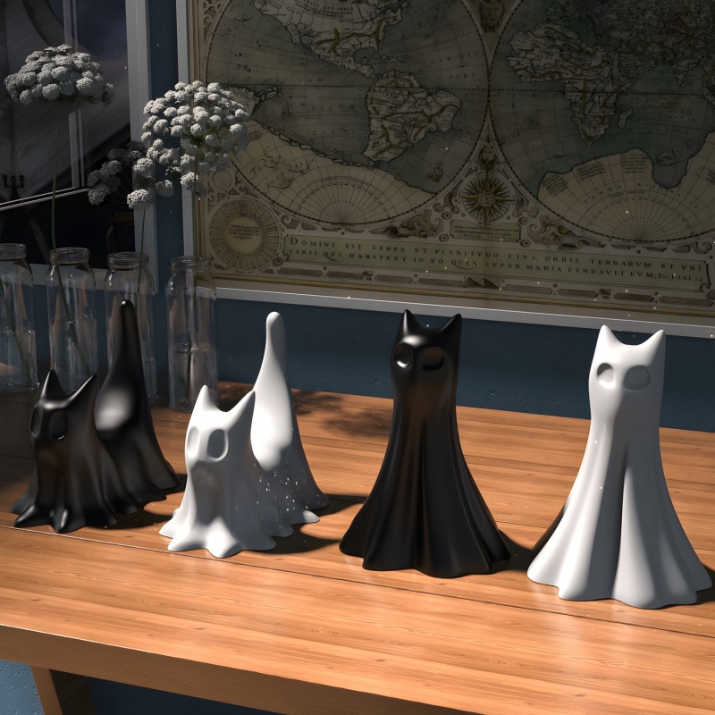 Ghost Cat Halloween Desktop Or - огляд і ціна Candle Making Tutorial