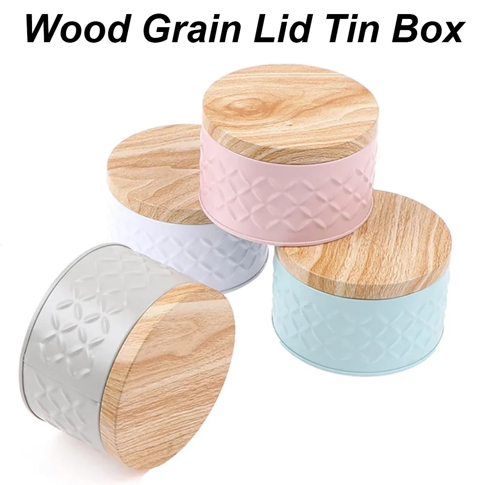 Tea Storage Jar Wood Grain Tin - огляд і ціна Candle Making Homewood