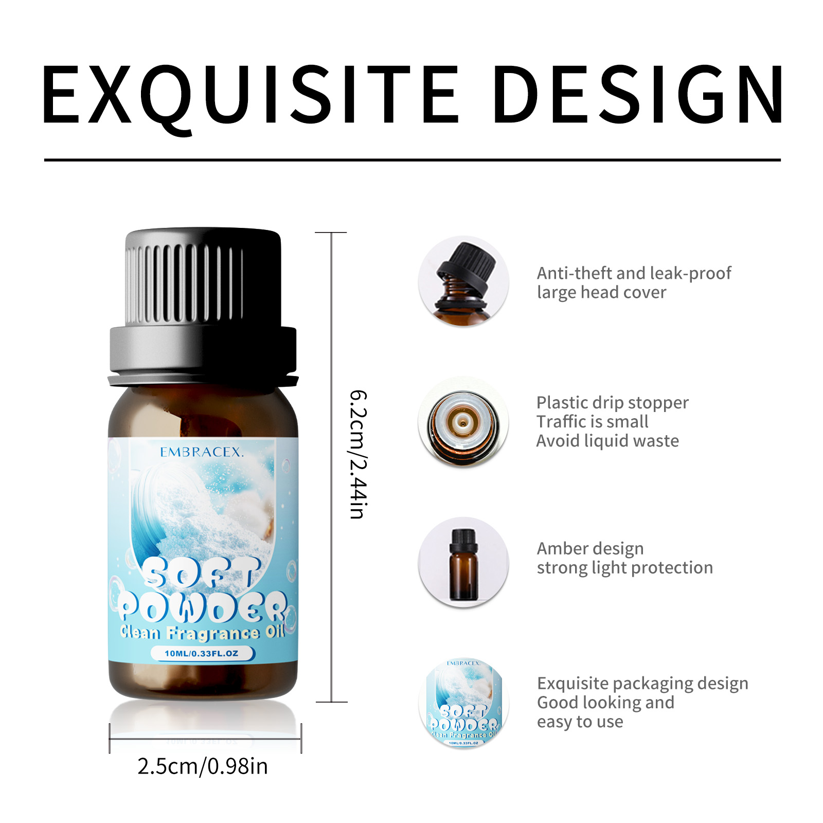 10ml Soft Powder Essential Oil - огляд і ціна Candle Making Essential Oil